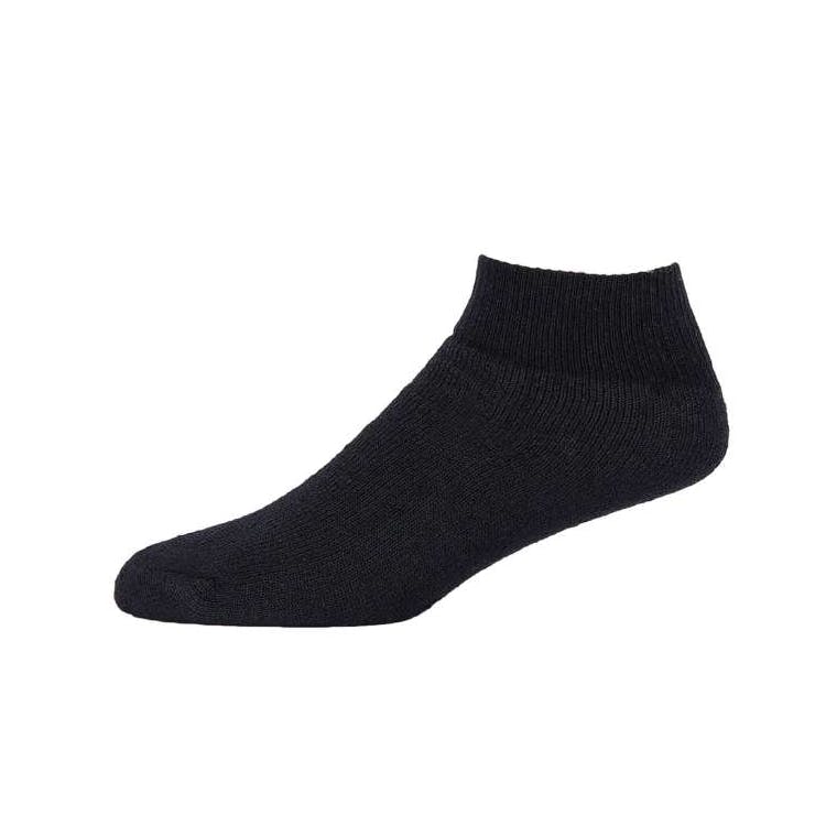 Quarter Sports Socks - Black Size 10-13 4 Pack 2