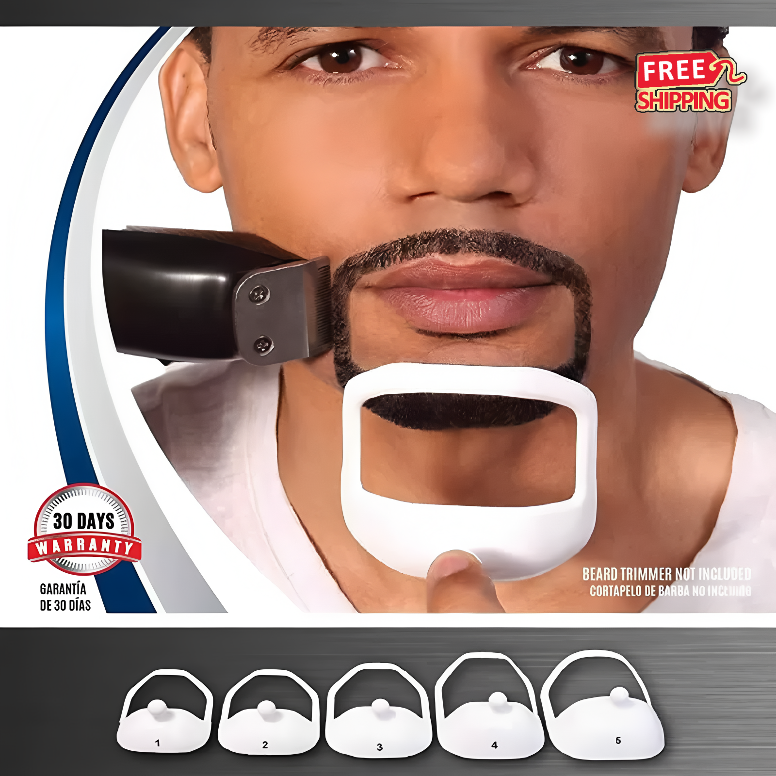 Professional Beard Shaping Kit 5pc Set for Men Wholesale Barber Grooming Tools 2