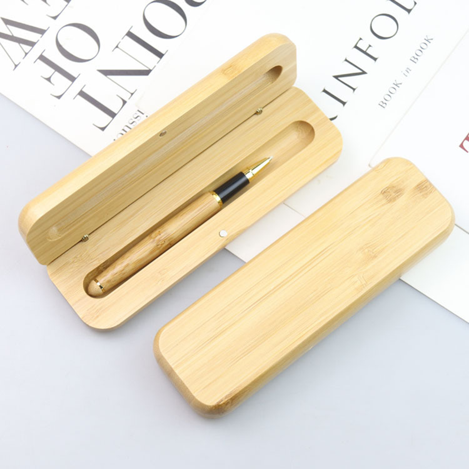 Single Walnut Wooden Ballpoint Pen Gift Box 4