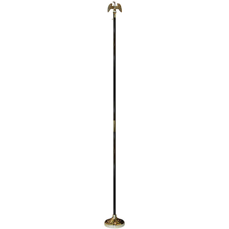 9' x 1-1/4" Flagpole Mounting Set w/Gold Eagle Top Ornament 2