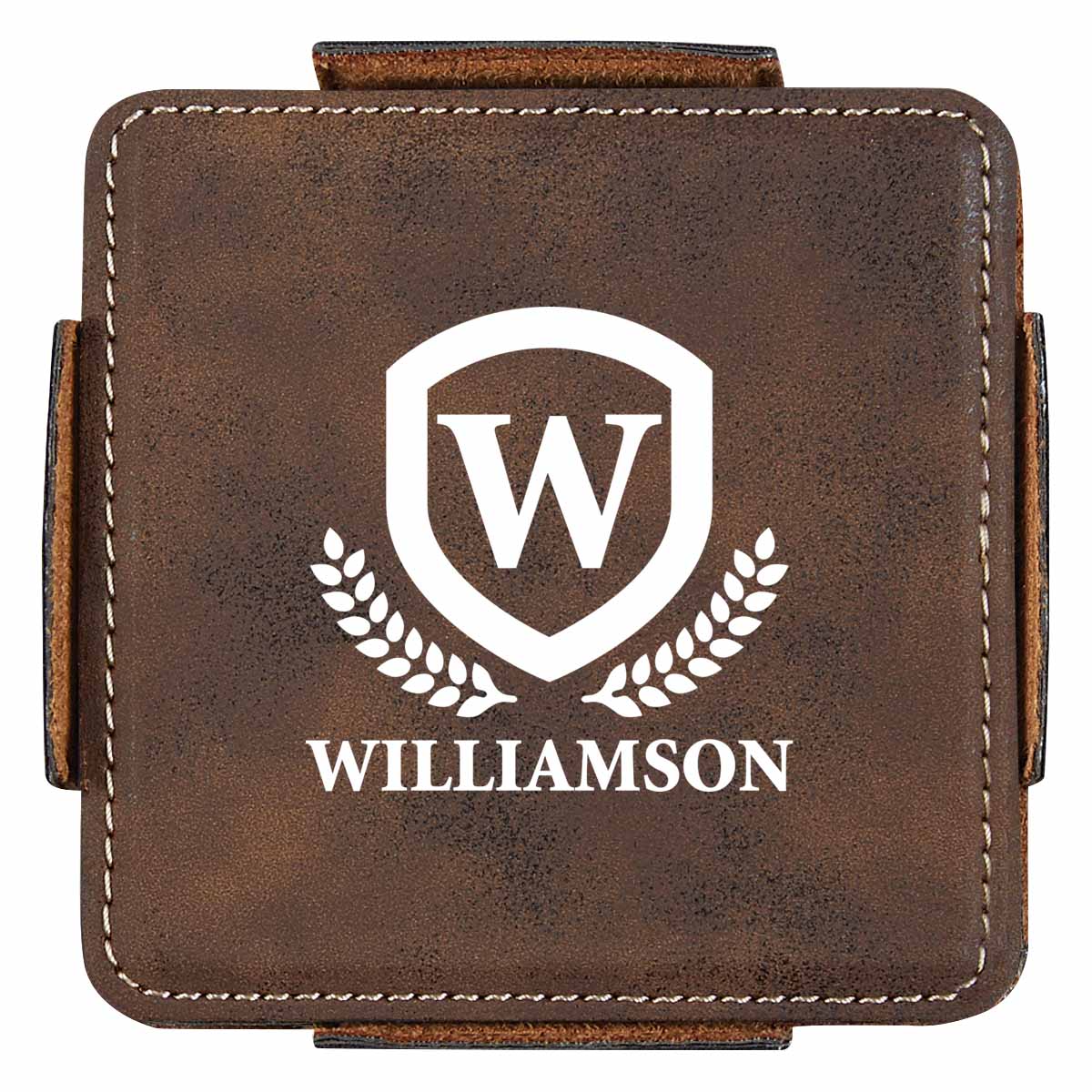 4-Piece Coaster Set With Holder 4