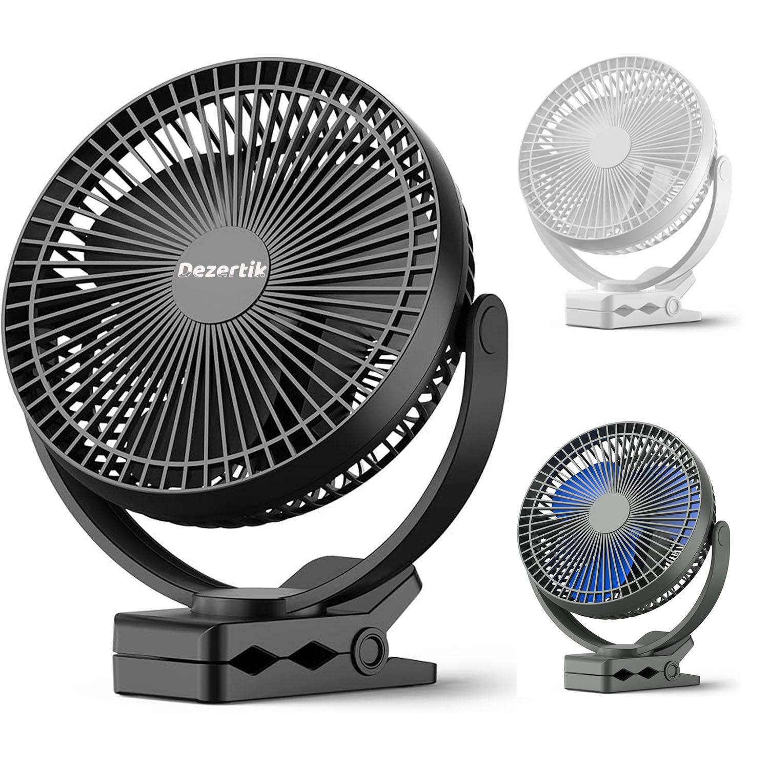 USB Rechargeable Clip-on Desktop Silent Fan 2