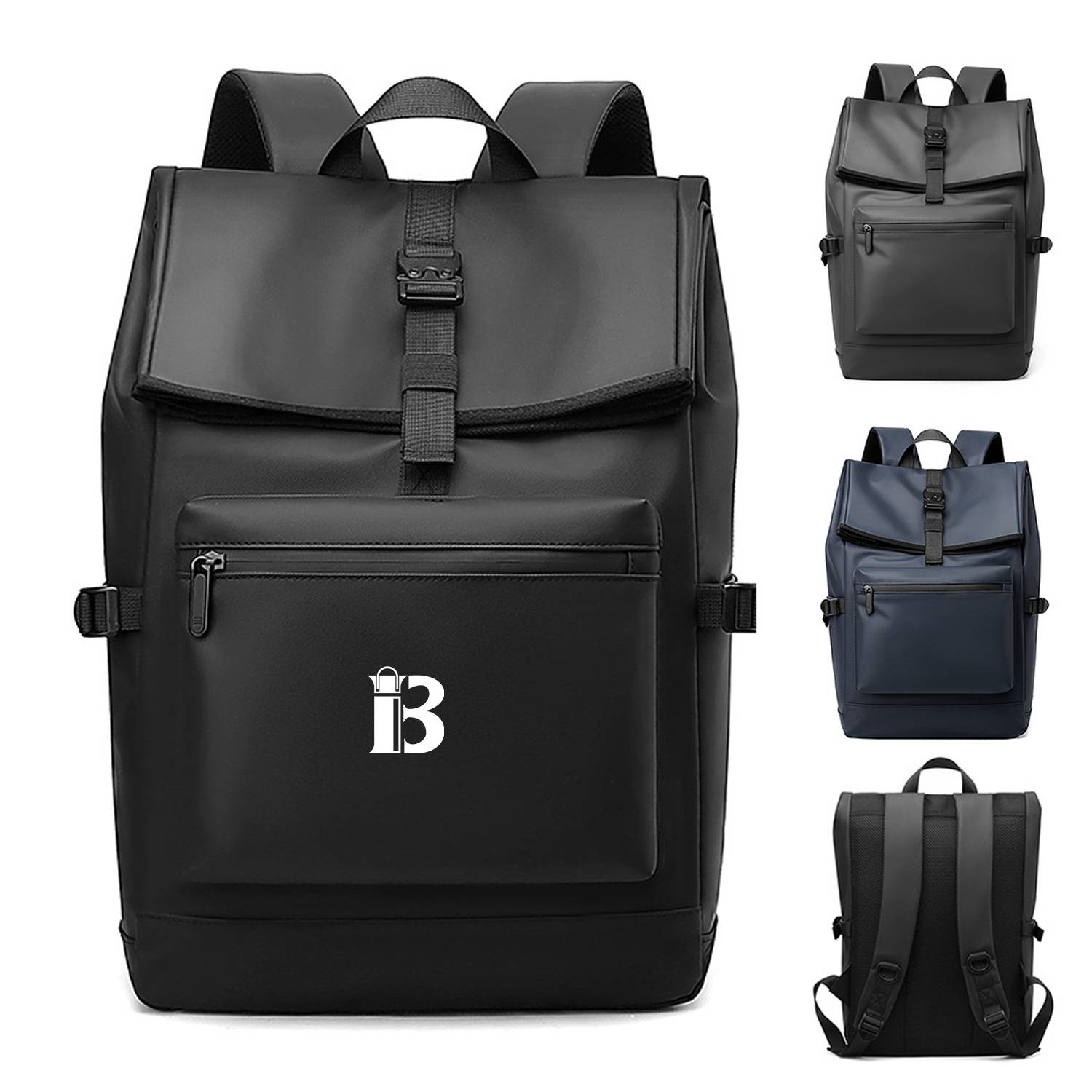 PU Leather Large Capacity Computer Backpack 1