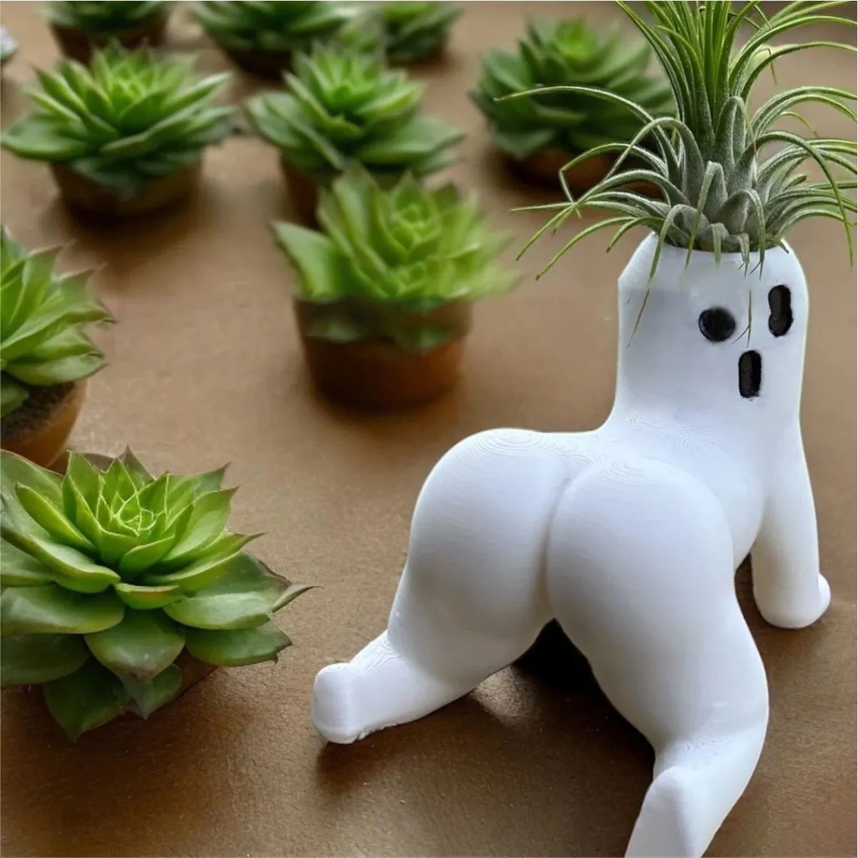 Ghost Resin Mini Planter Bud Vase For Desk Decor 3