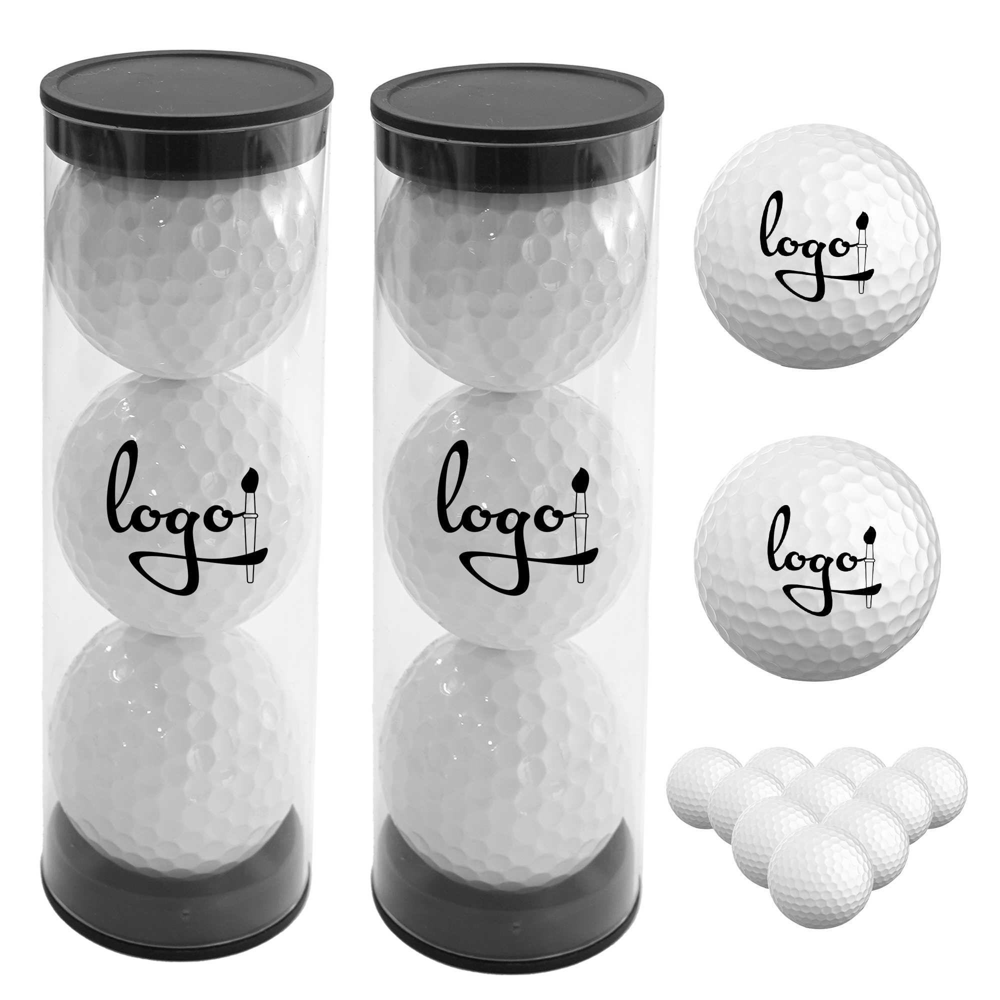 Three Golf Ball Sets In Tube Packaging 1