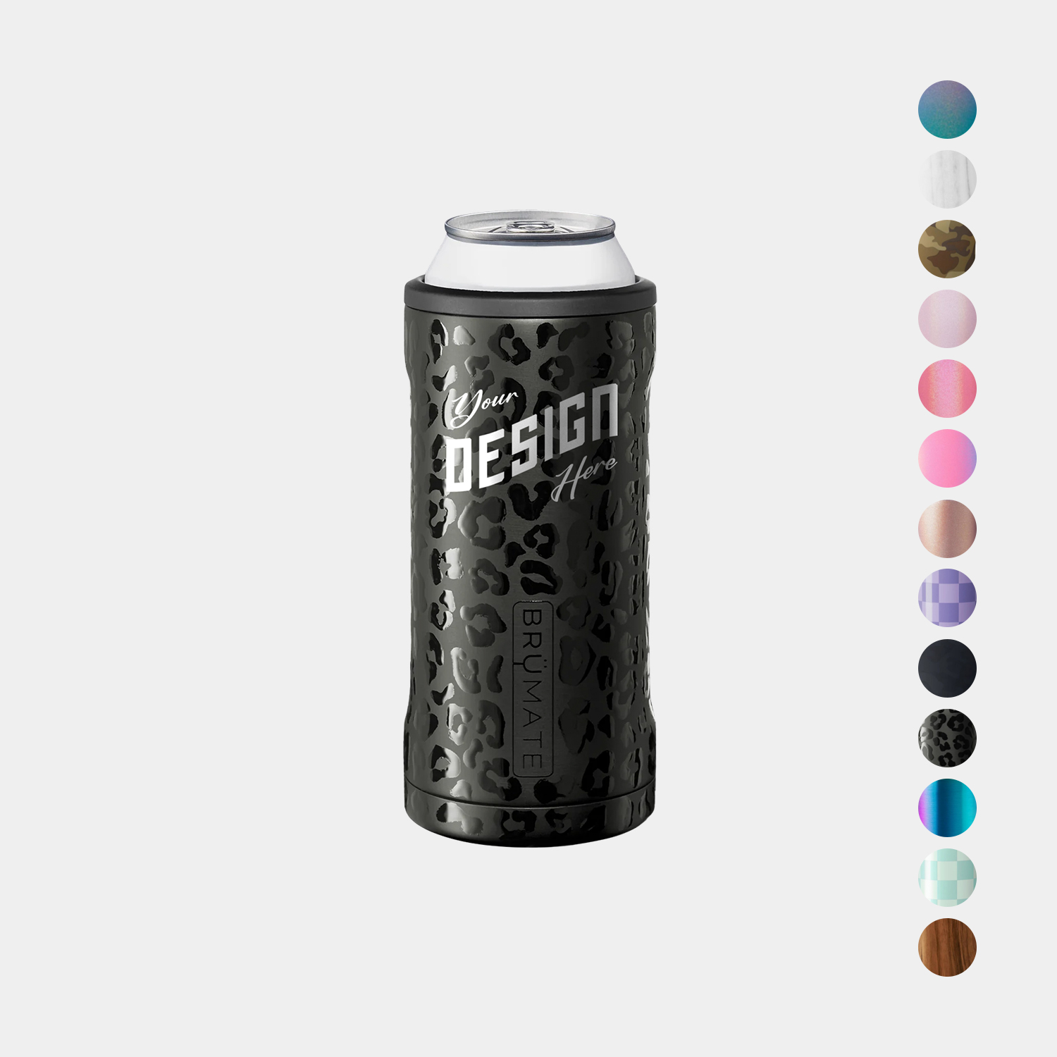 24/25 oz BruMate® Stainless Steel Insulated Hopsulator Glitter Slim Can Cooler, custom koozie with logo imprint 2