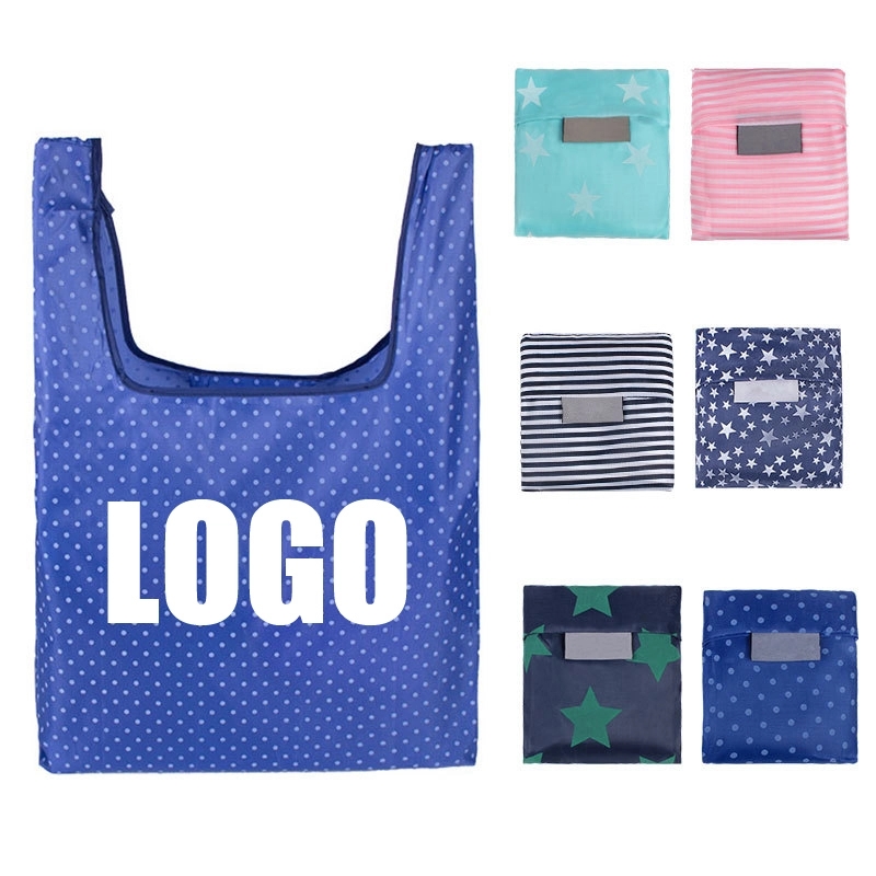 Polyester Folding Grocery Tote, custom tote bag with logo imprint 7