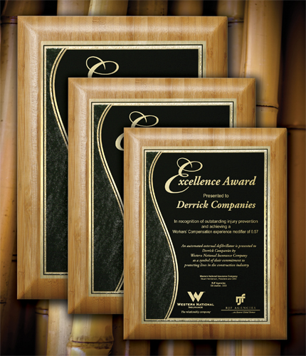Bamboo Plaque with Lasered Plate 3