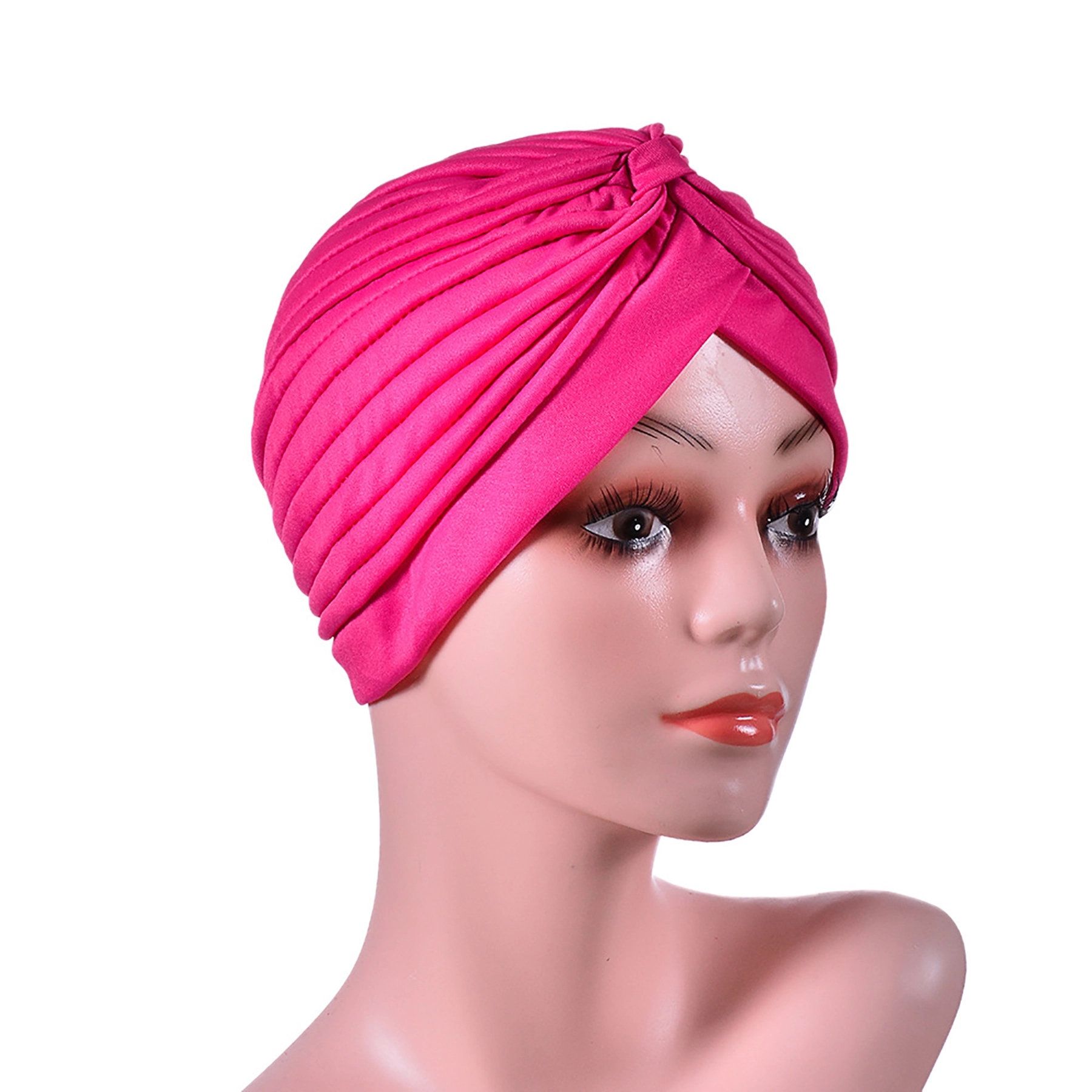 Stretch Turban Head Wrap Polyester Cap India 21