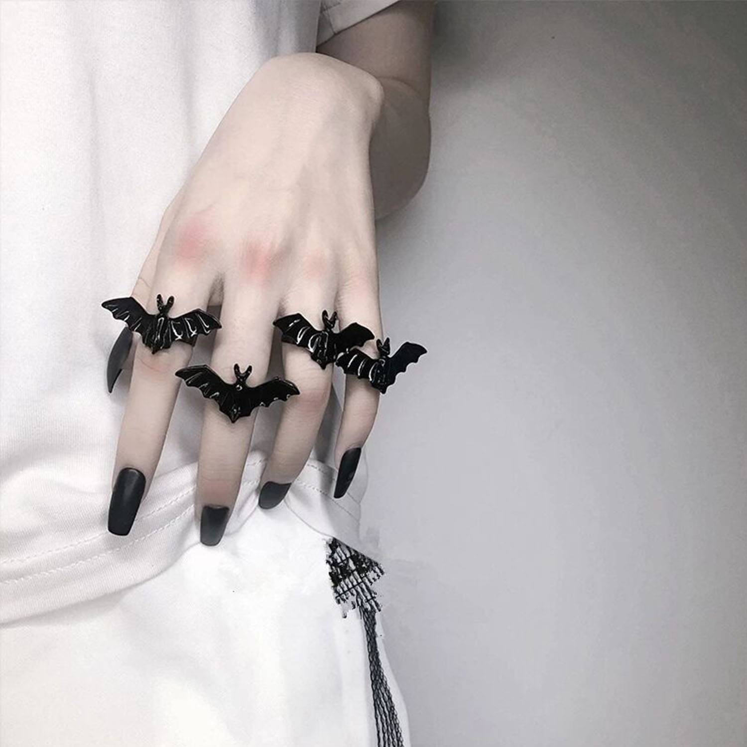 Halloween Personality Gothic Bat Ring 5