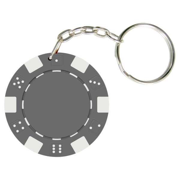 Dice Style Poker Chip Keychain 3