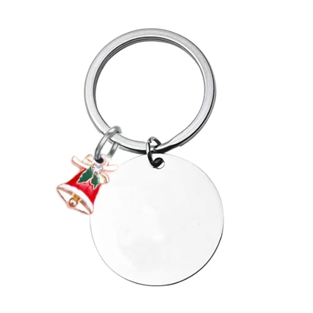 Customized Christmas circular keychain 5