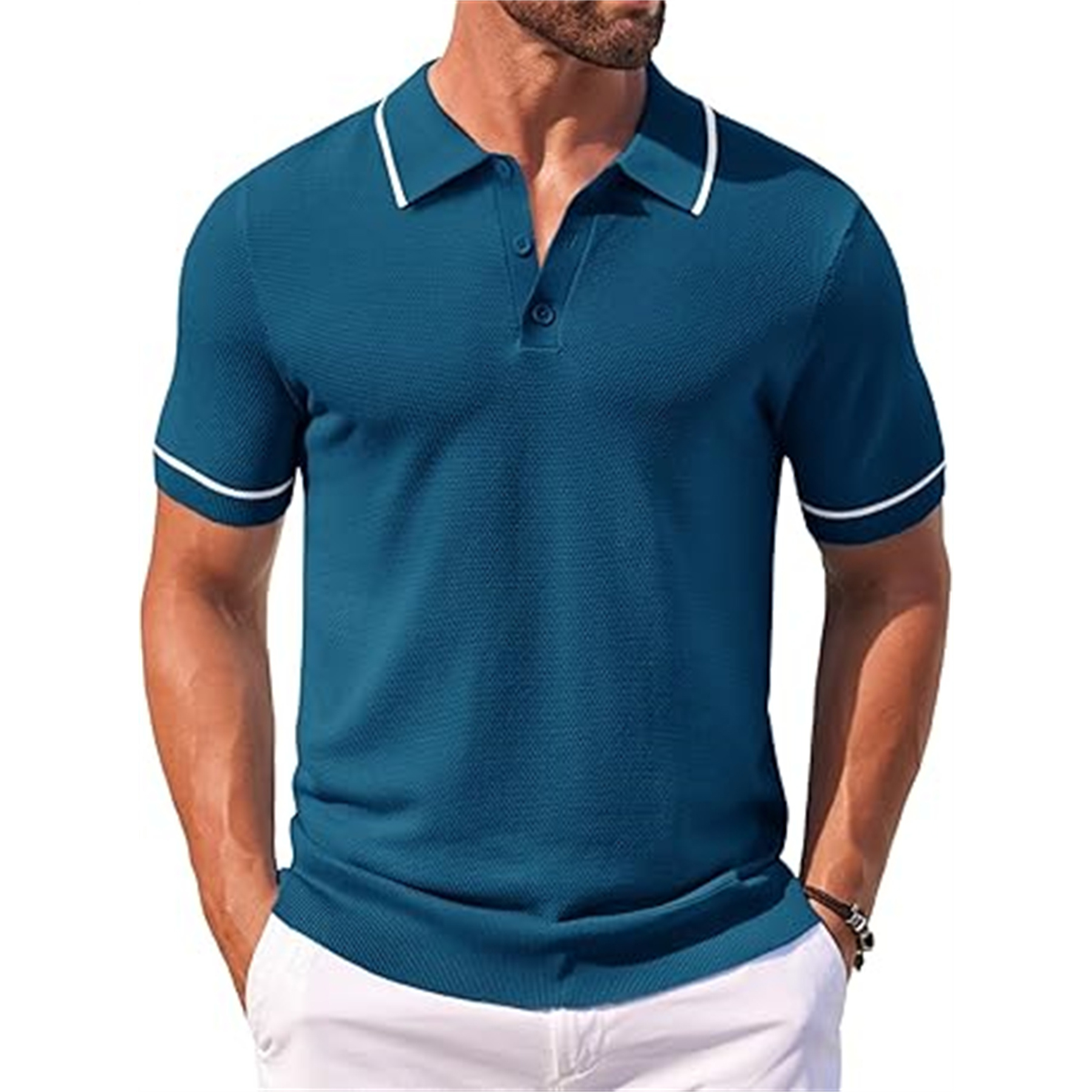 Men's Knit Golf Polo Shirt 19