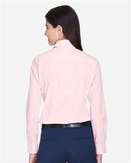 Women's Crown Collection® Gingham Check Woven Dress Shirt - D640W 21