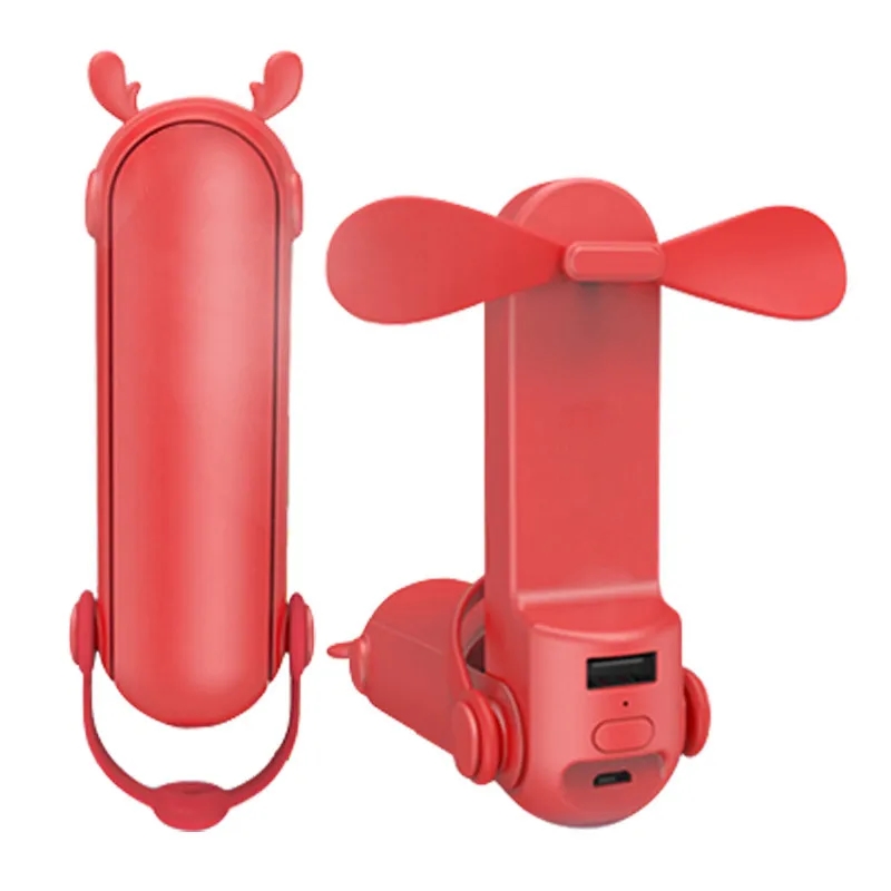Portable Folding USB Power Bank Charging Small Fan 2