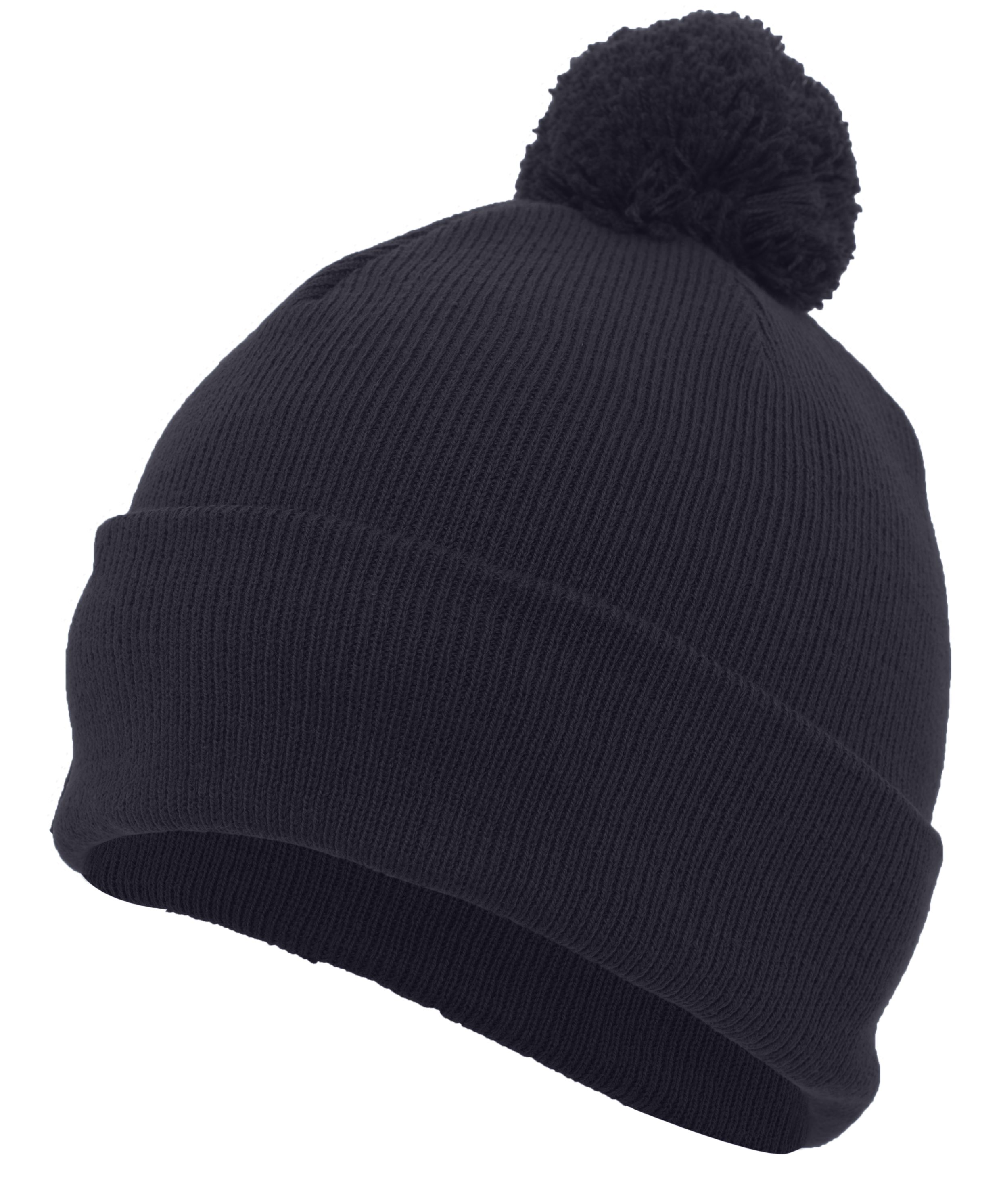 Knit Fold Over Pom-Pom Beanie 26