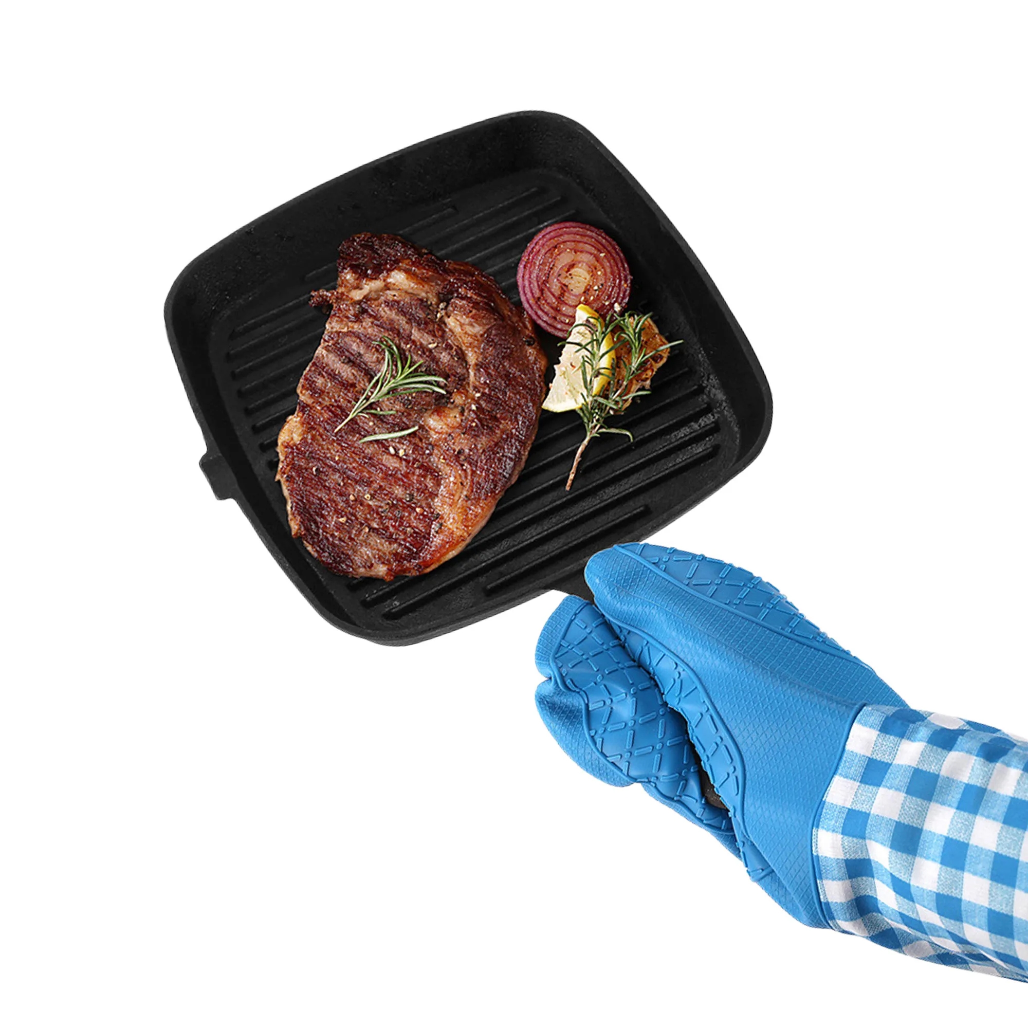 Checkered Silicone Oven Mitt 3