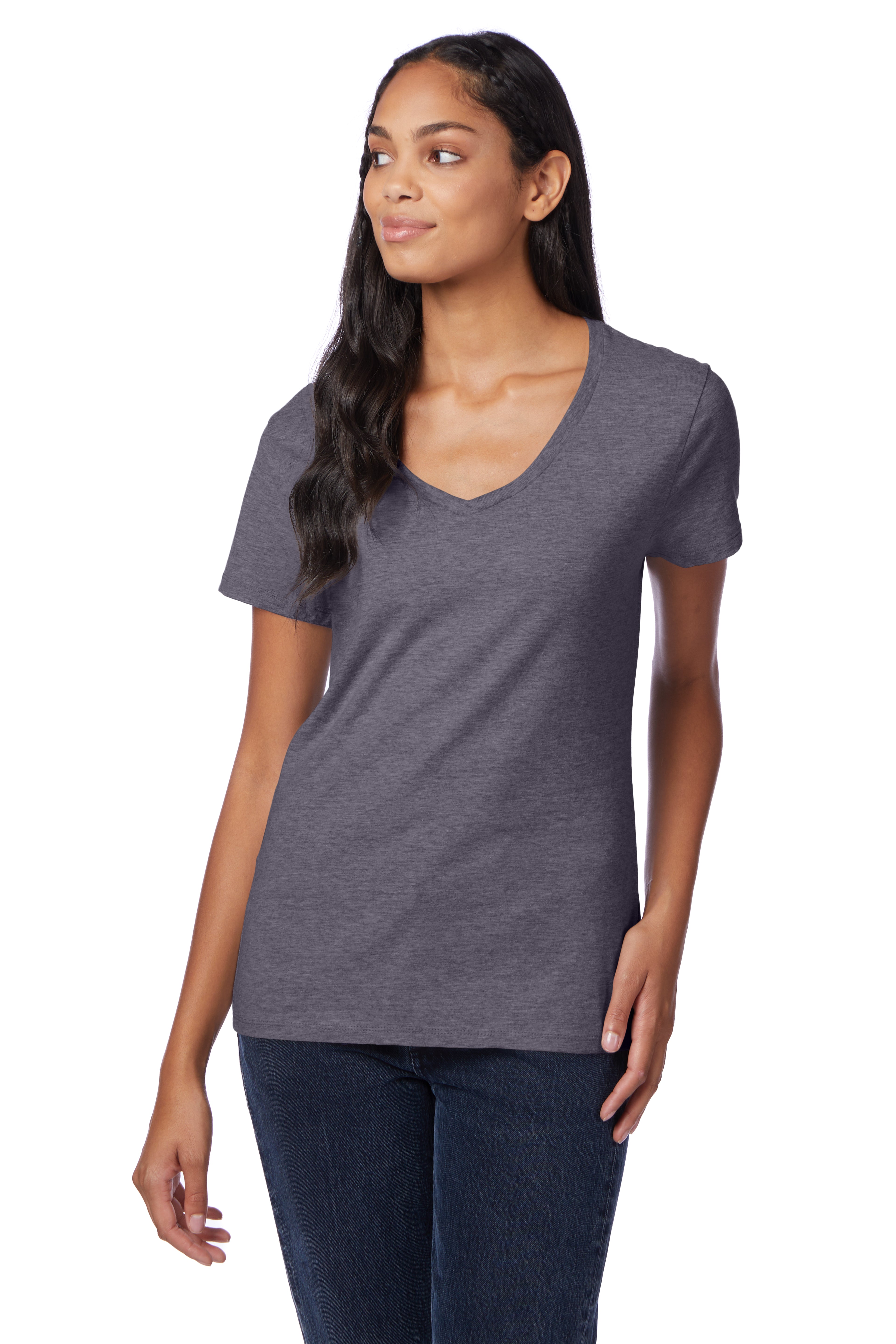 Hanes Perfect-T Women's Short Sleeve V-neck T-shirt 13