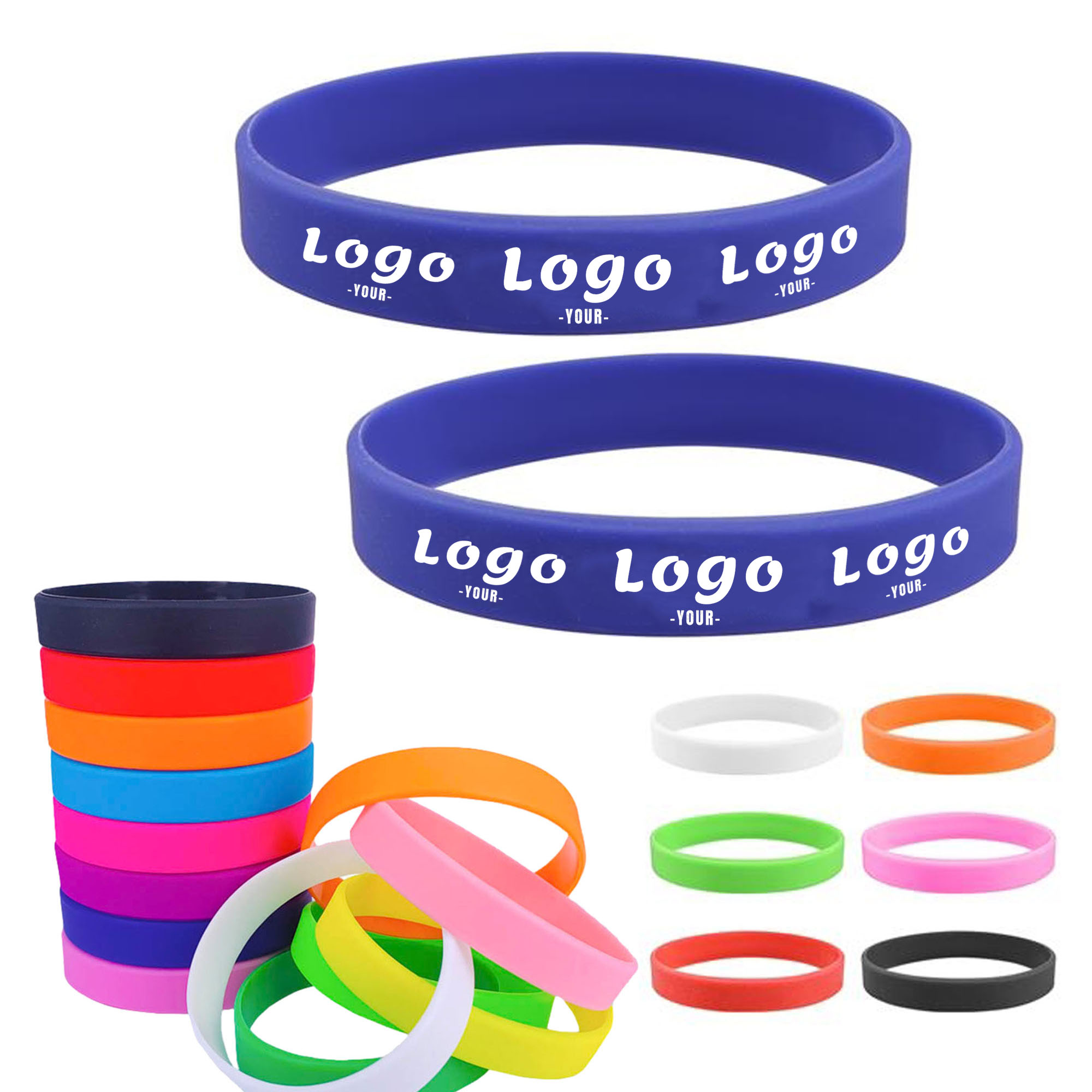 Solid Color Silicone Wristband Bracelet 2
