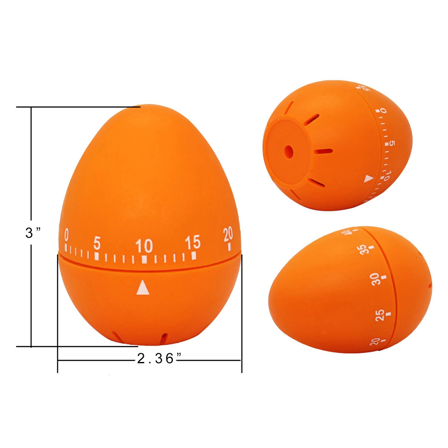 Egg Shape Mechanical Rotating Alarm Timer 3