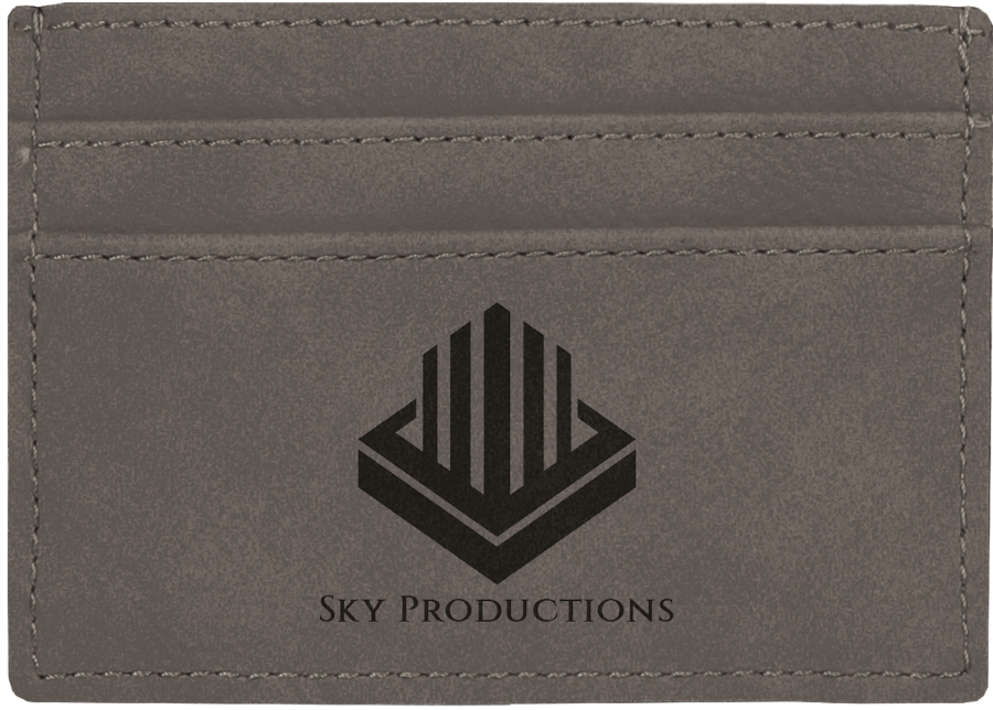 4" x 2 3/4" Gray Leatherette Wallet Clip 2
