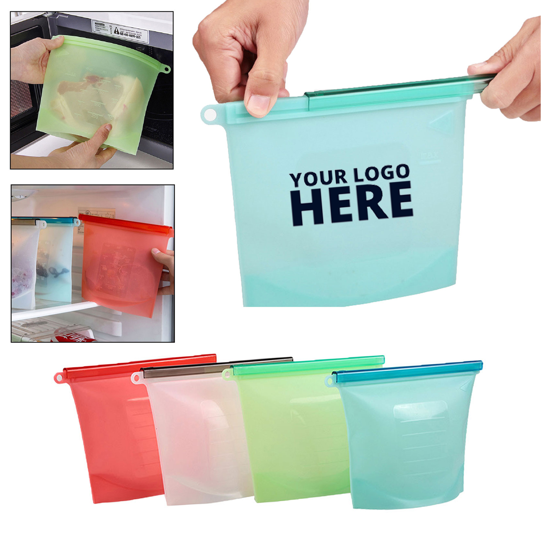 Silicone Food Reusable Sealed Storage Bag 2