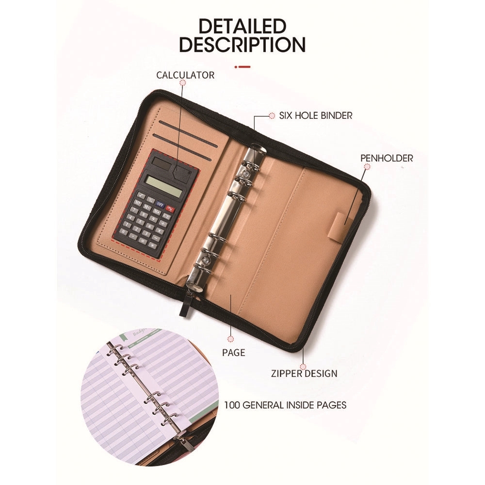 Portable Portfolio with Calculator Binder 6