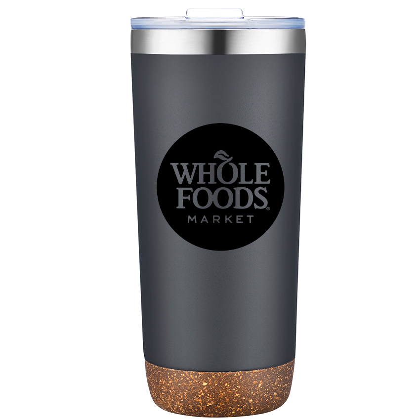Oasis-V 22 Oz. Stainless Steel Travel Tumblers with Natural Cork Base (Double Walled) 2