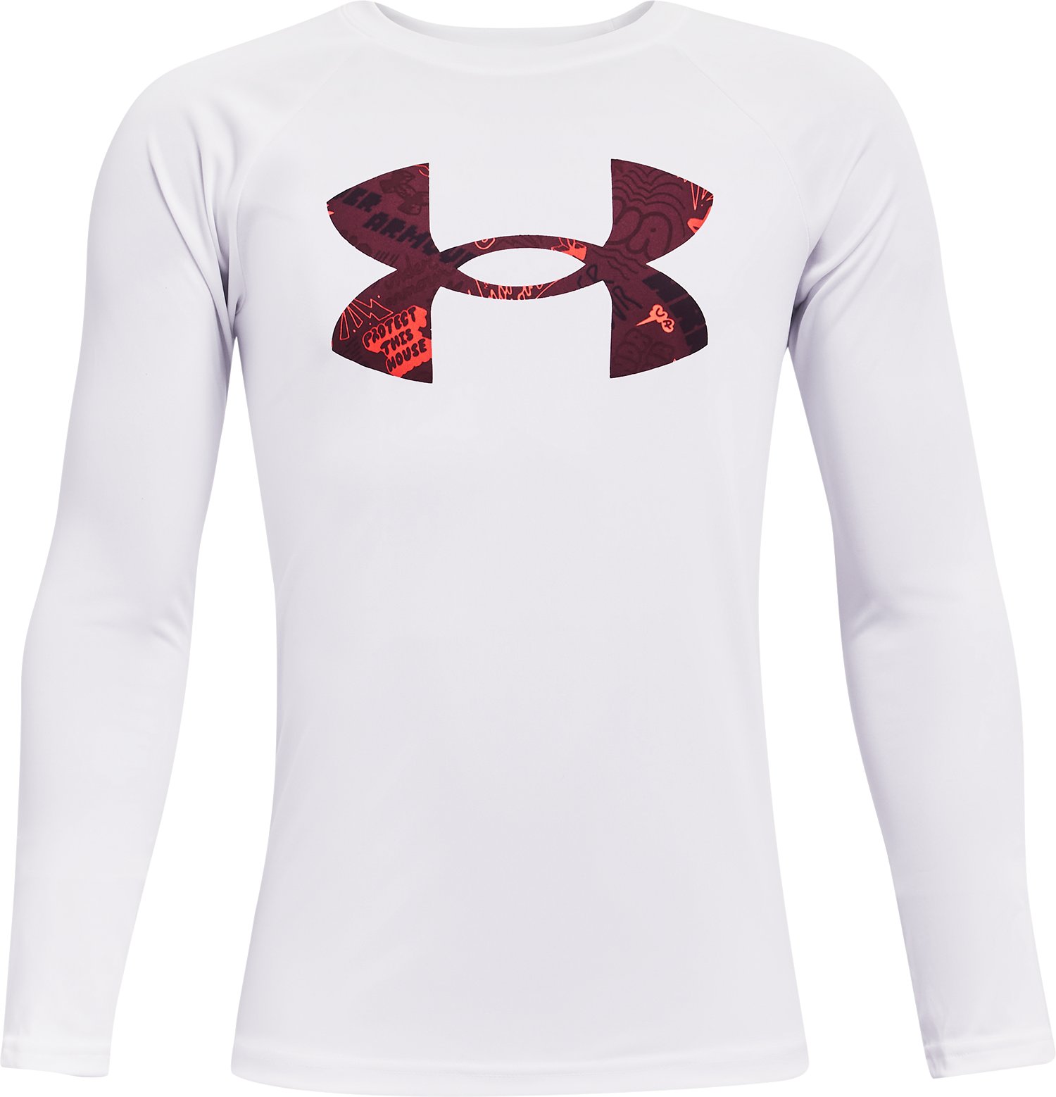 Boys' UA Tech Logo Fill Long Sleeve 14
