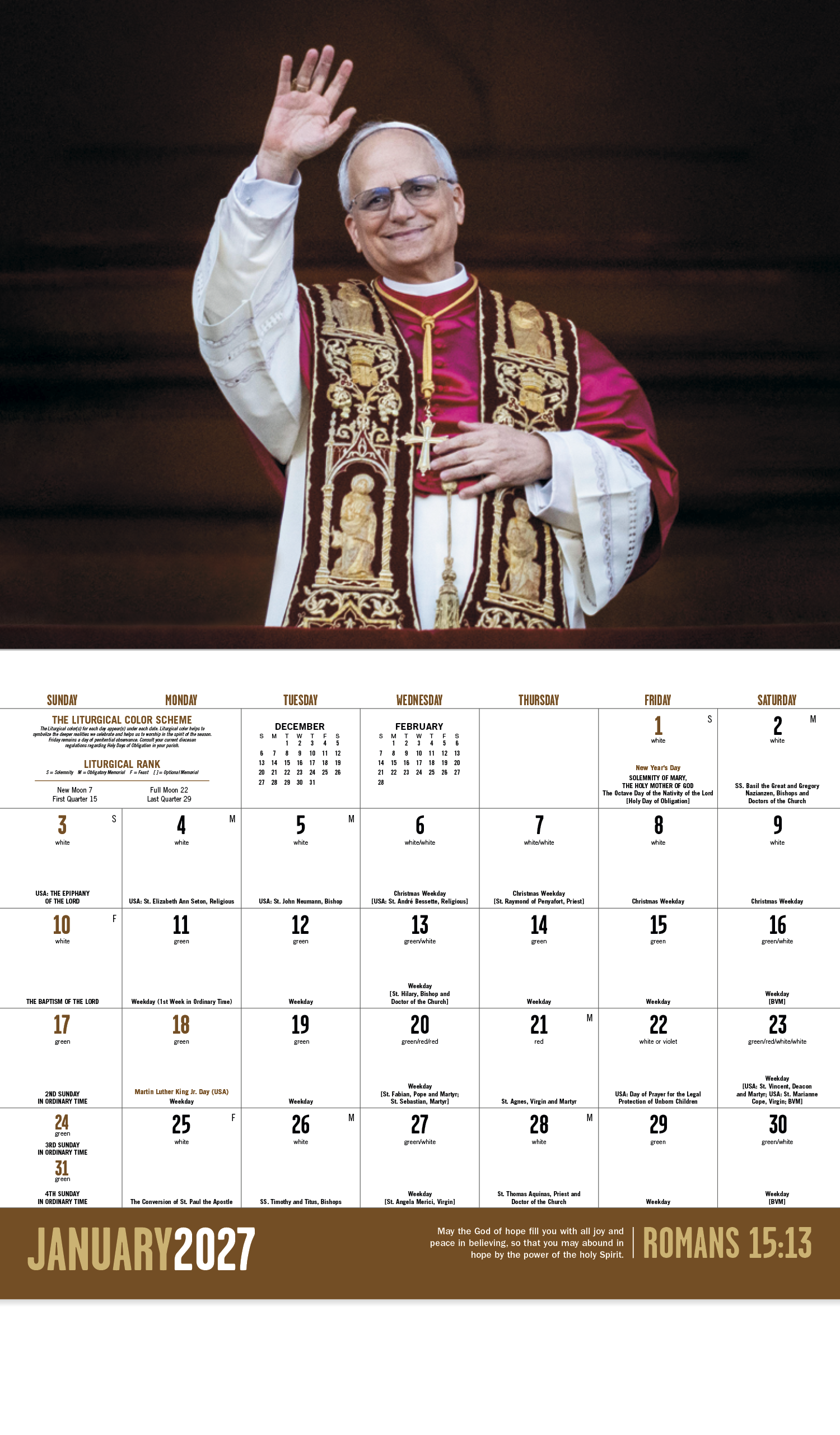 Good Value™ Catholic Spirit - Stapled Calendar 28