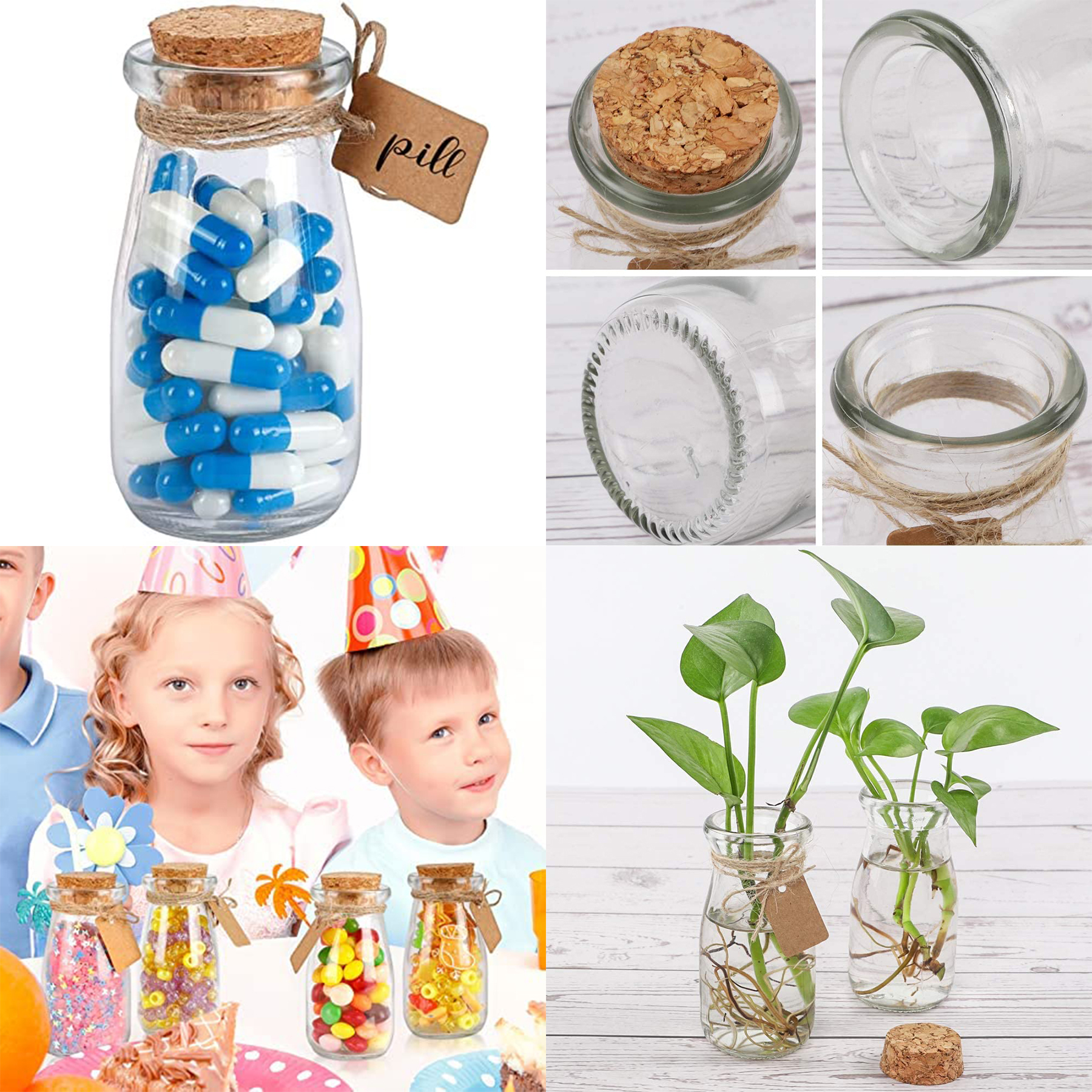 3.4oz Small Glass Favor Jar 1