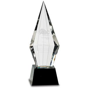 Crystal: 9.5" Obelisk Facet on Black Base 1