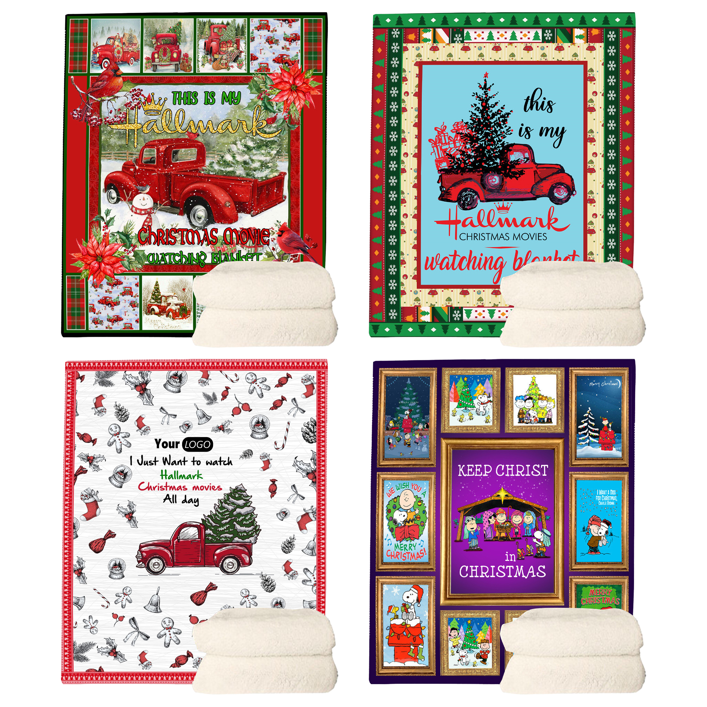 Other Fabric Logo-Ready Festive Blankets 3