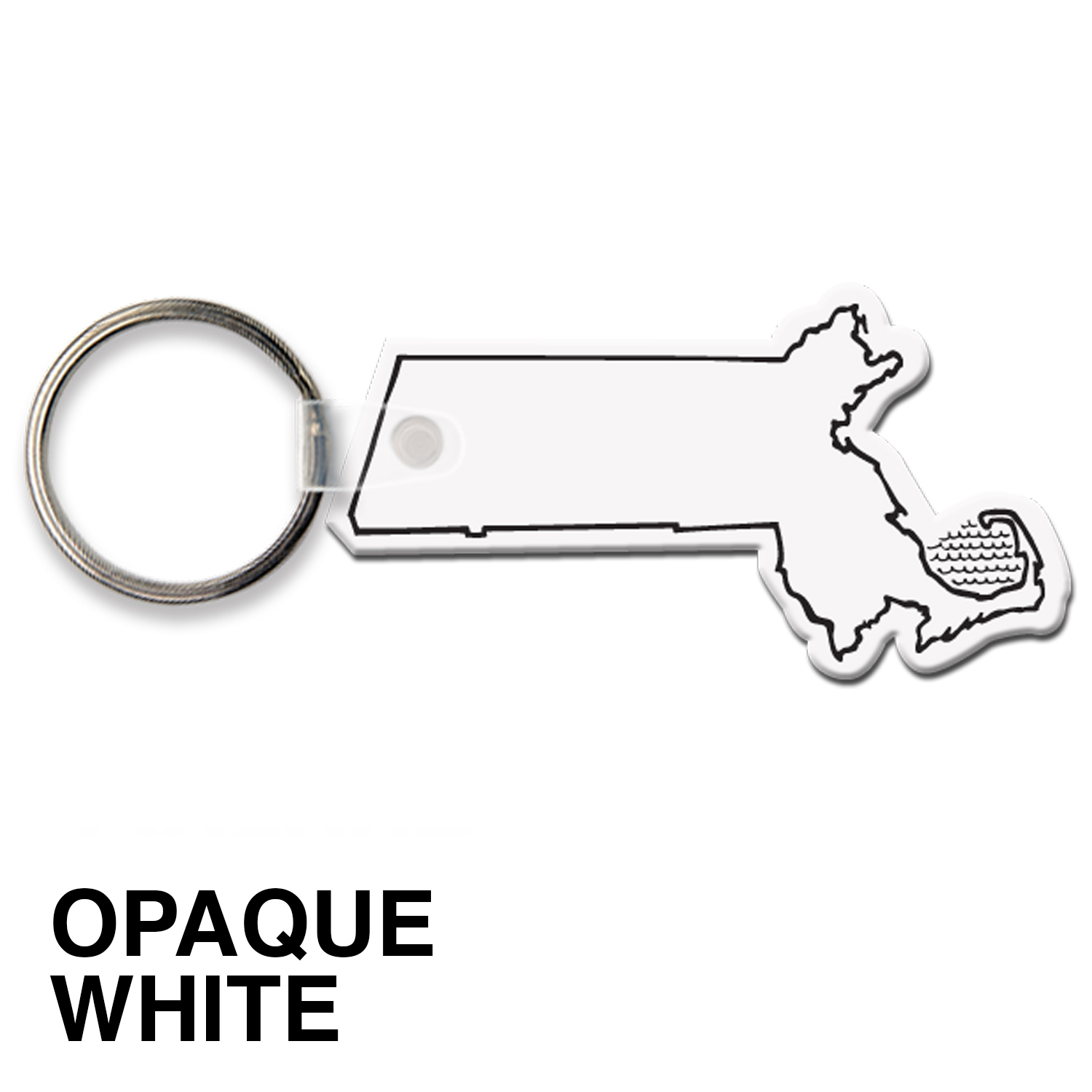 Massachusetts State Shape Key Tag (Spot Color) 7