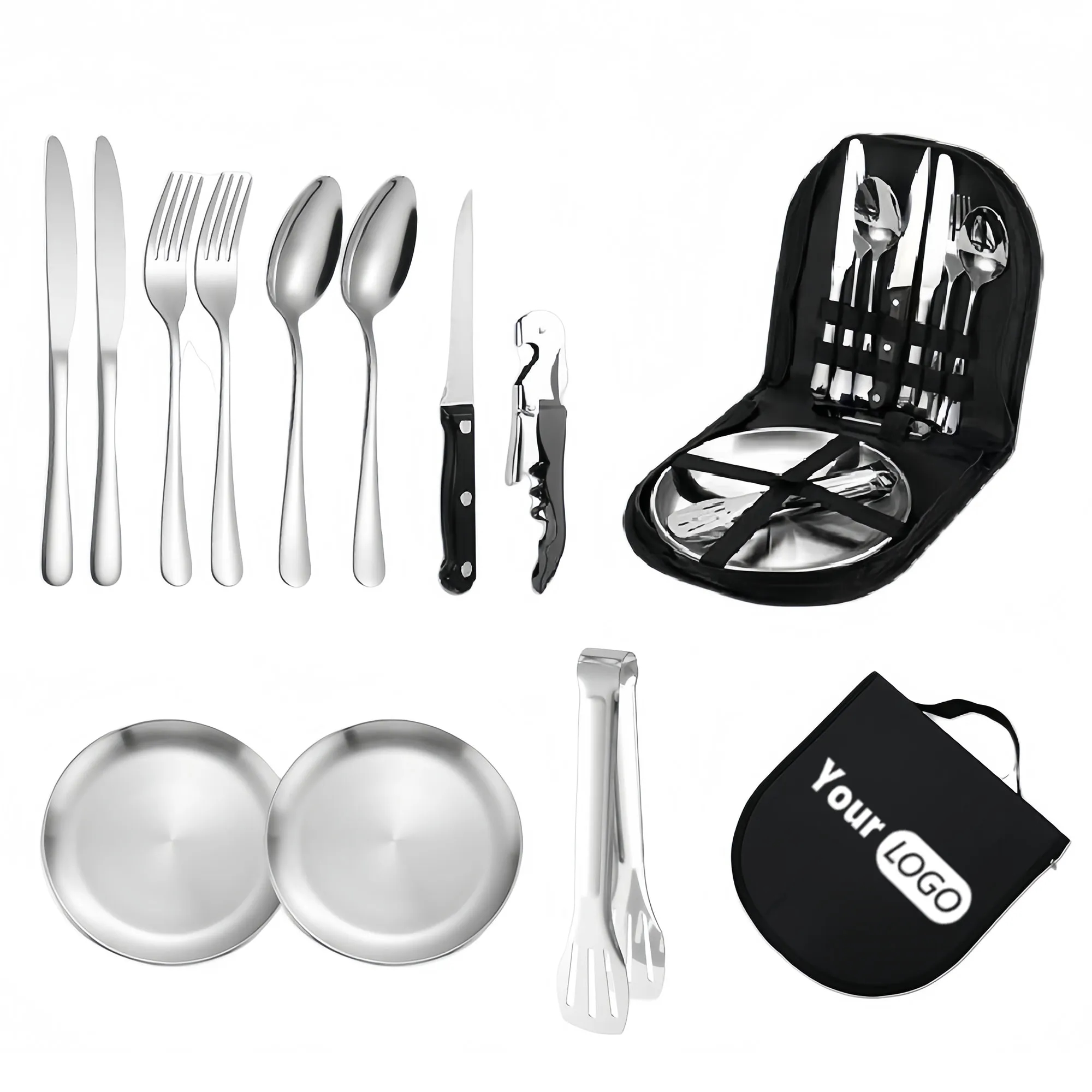 All-in-One Camp Utensil Set With Zipper Case