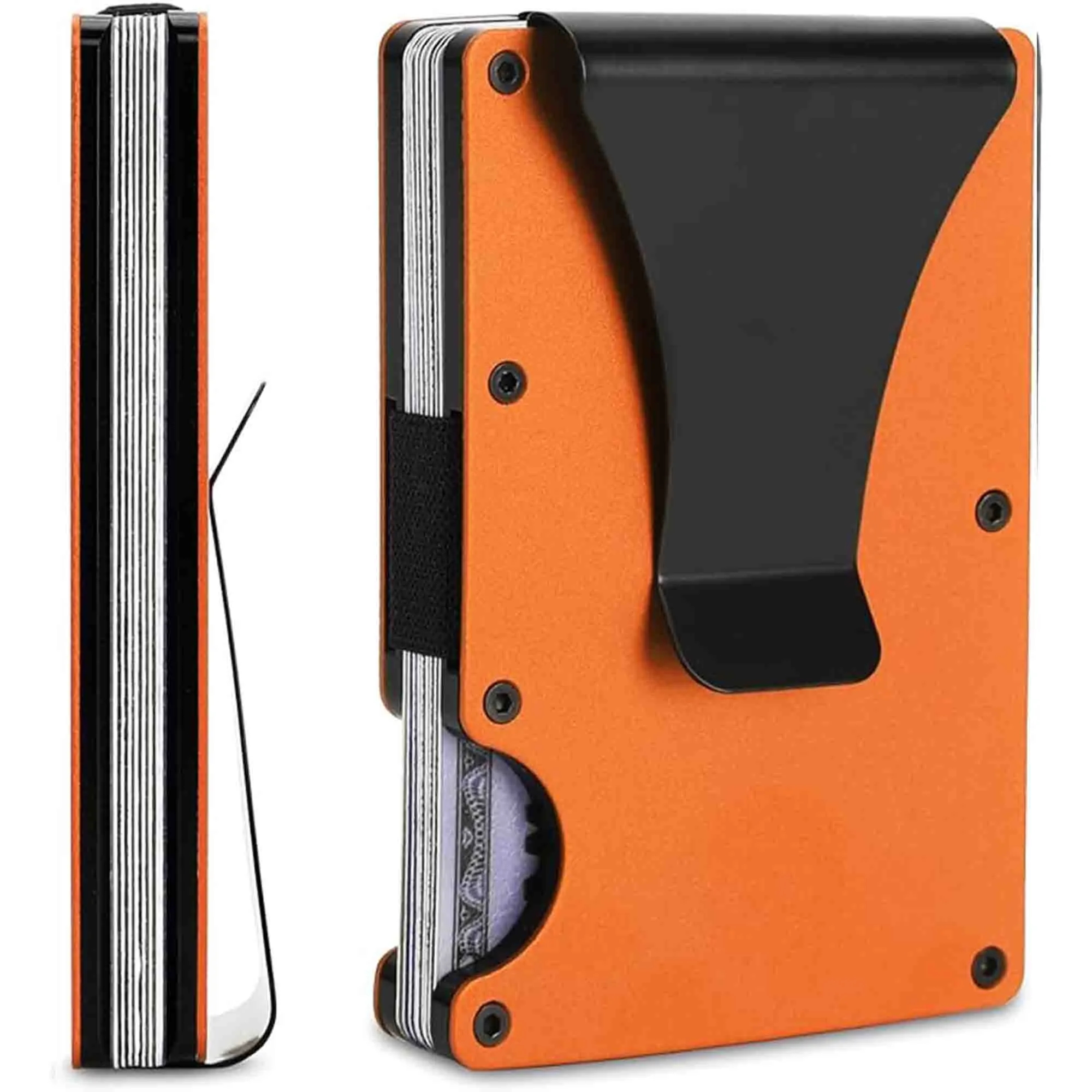 Minimalist Carbon Fiber RFID Blocking Aluminum Metal Wallet 6