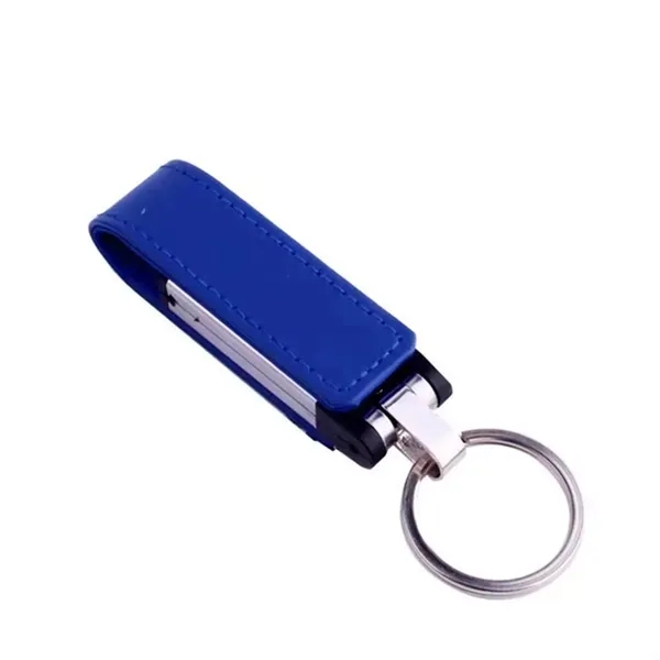 32GB Leather USB Keychain - High-Speed 3.0 Flash Drive 3