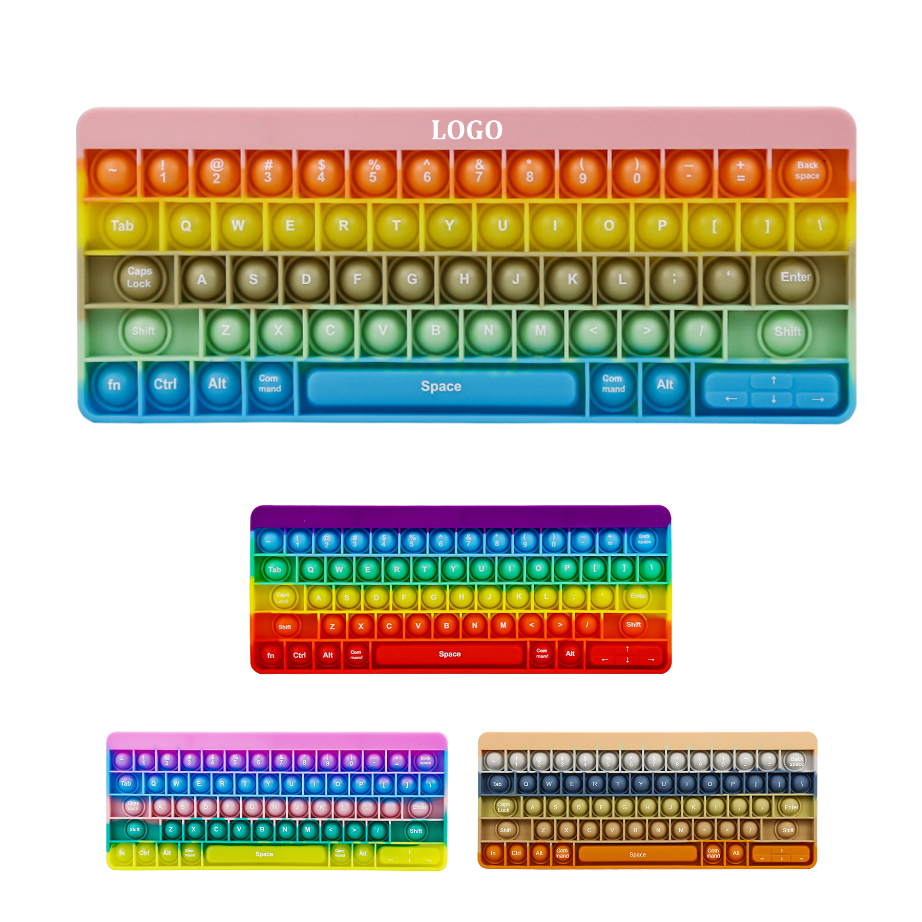 Colorful Keyboard Bubble Fidget Sensory Toy 3
