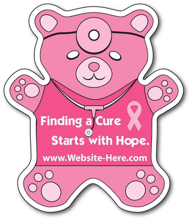 Awareness Magnet - Teddy Bear Shape (4x4.625) - 20 mil. 1