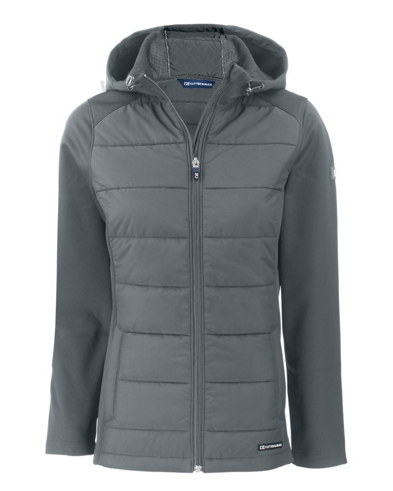 Cutter & Buck Evoke Recycled Honeycomb Fleece Womens Hybrid Full Zip Jacket 54