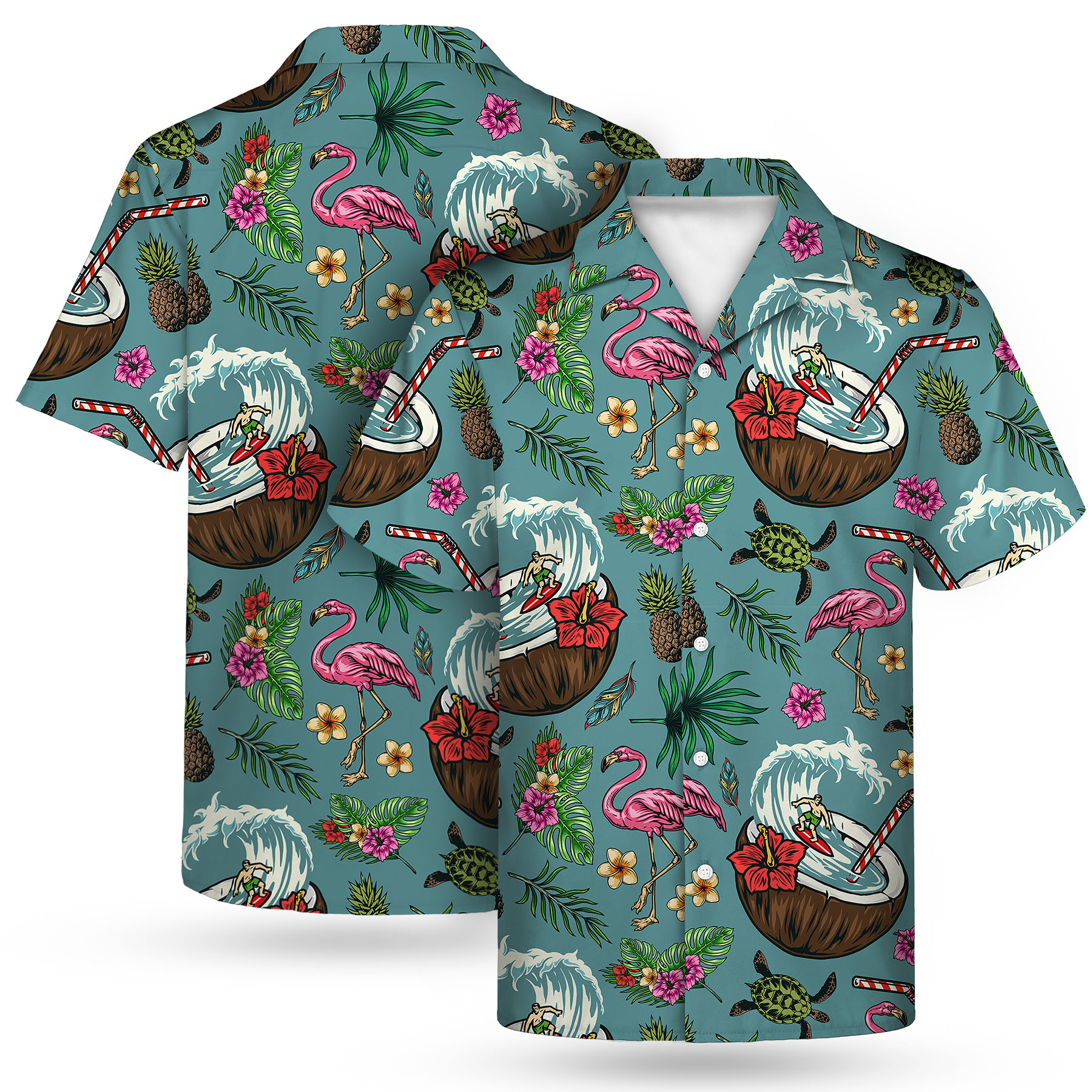 135gsm Sublimated Hawaiian Cuban Collar Camp Shirt-UPF 50+ 7
