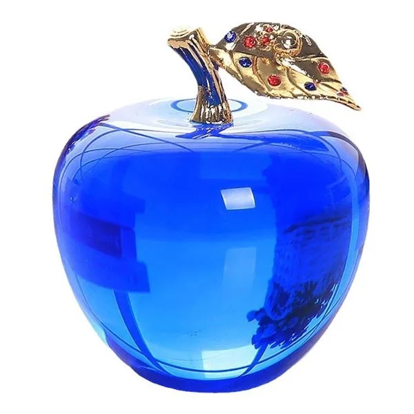 Christmas Crystal Red Apple Paperweight 9