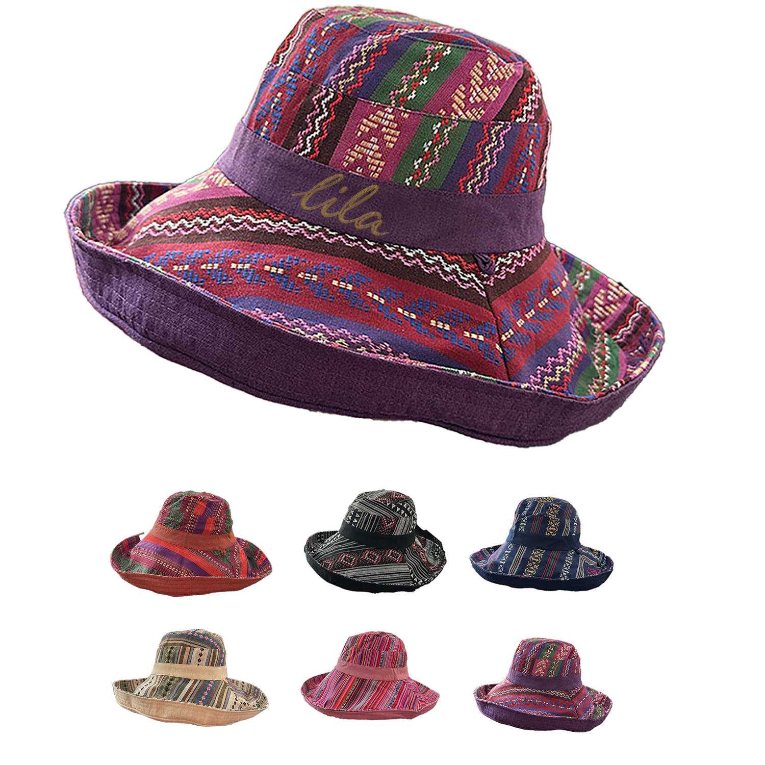 UV Protection Wide Brim Polyester Sun Hat 10