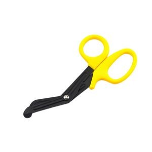 Ergonomic Emergency Medical Scissors Curved Stainless Steel Serrated Blades 14