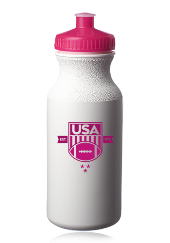20 oz. White Water Bottles with Push Cap 12