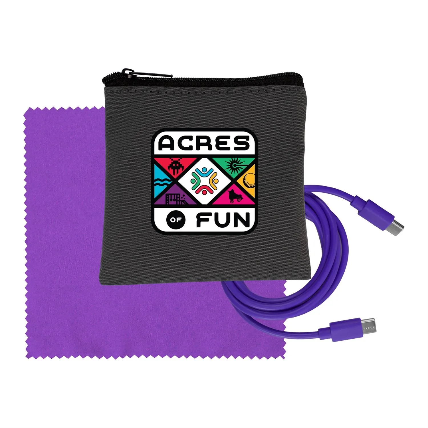 Gray Executive C to C Cable & Cloth Set 15