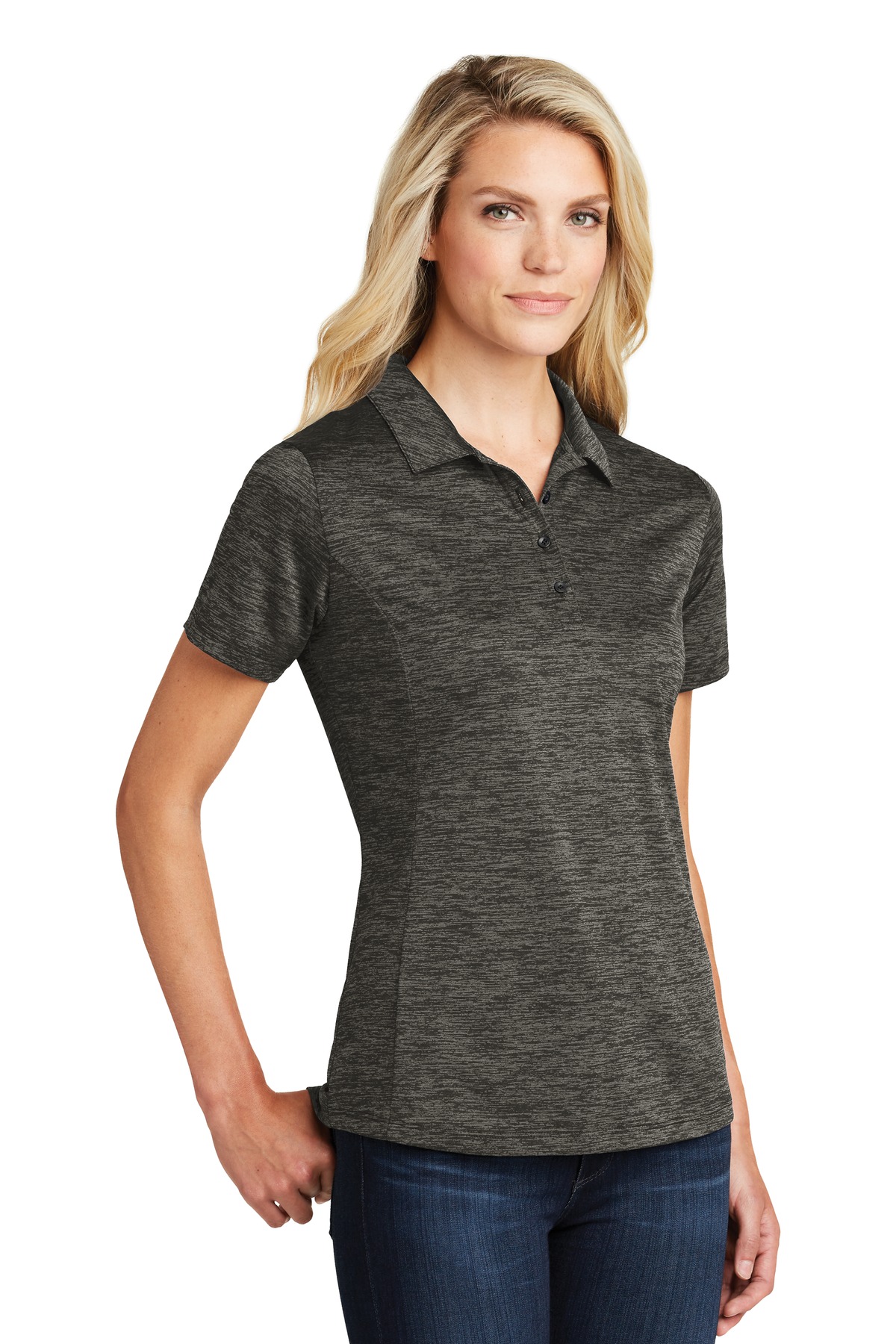 Sport-Tek Women's PosiCharge Electric Heather Polo. LST590 10