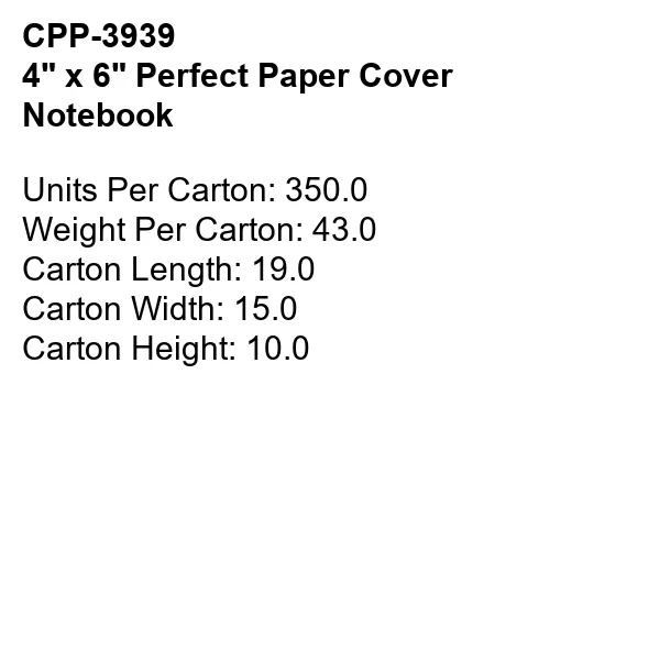 4" x 6" Perfect Paper Cover Notebook 6
