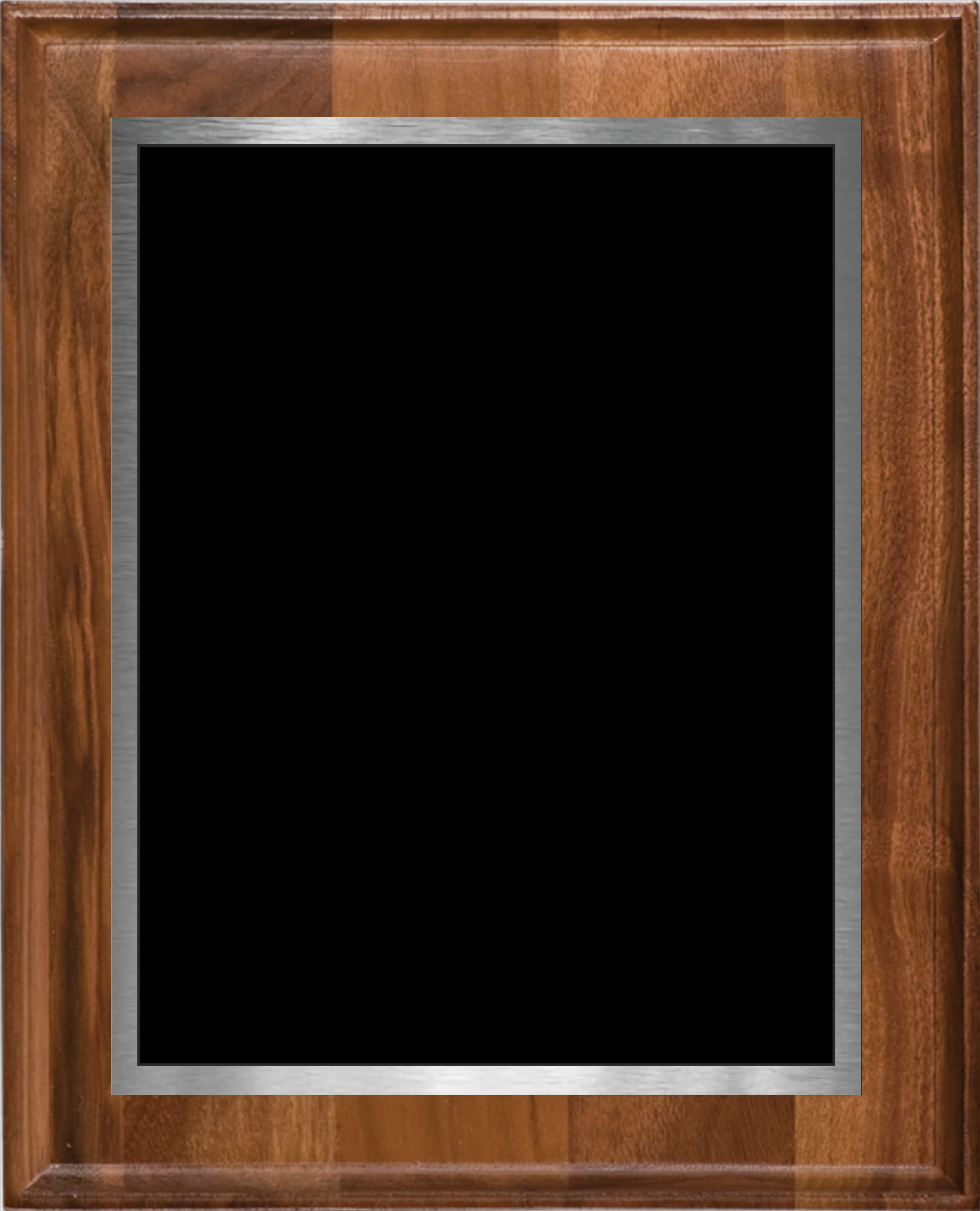 Walnut Wood Plaque w/Choice of Double Plate 16