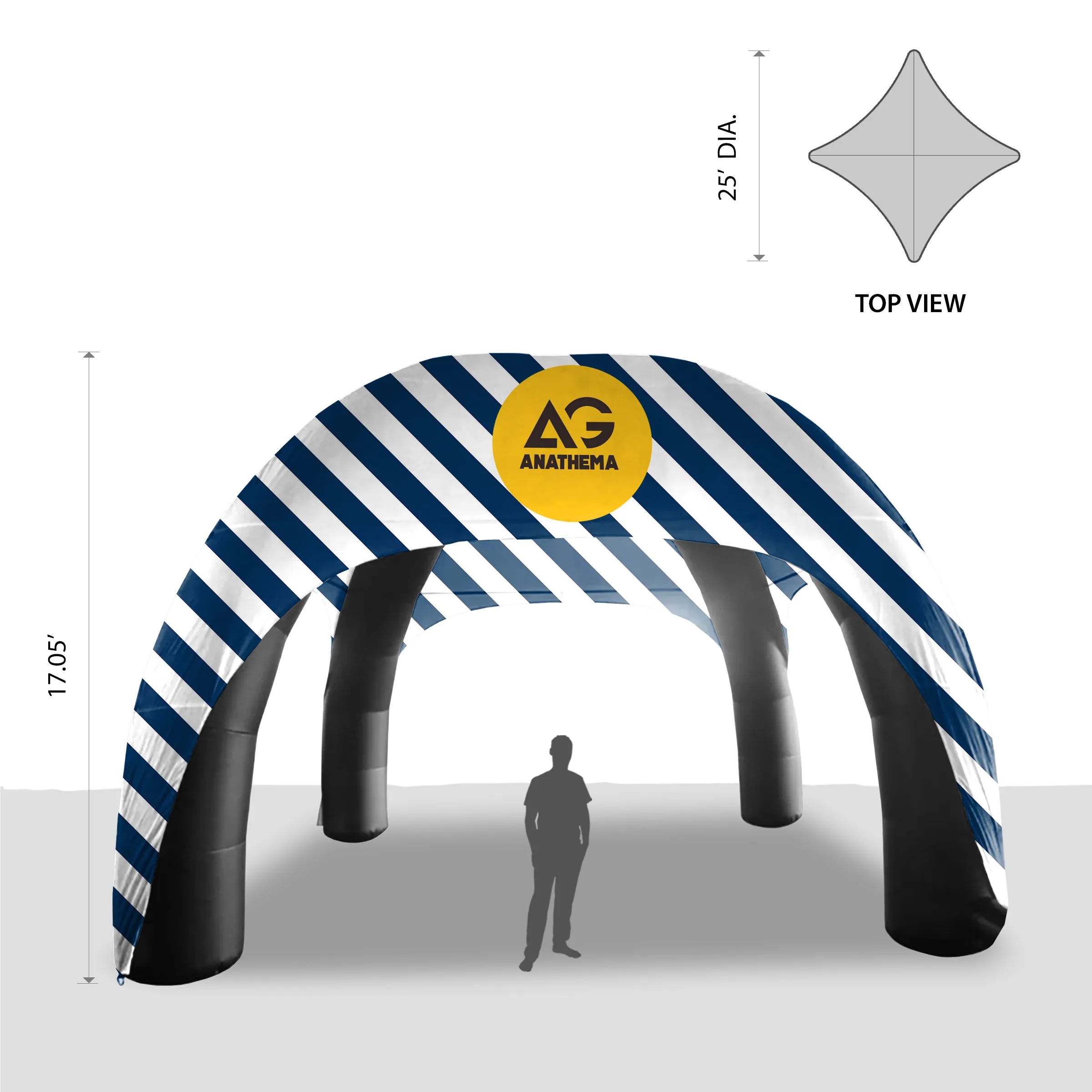 25' Custom Inflatable Spider Tent with 4 legs with Canopy 4